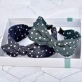 thumbnail image 3 of Women Bunny Ears Headbands Knotted Wide Bow Bowknot Turban Headbands Headwraps Polka Dot Hair Band For Gir, 3 of 5