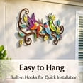 thumbnail image 4 of Colorful Metal Bird Wall Decor for Outdoor Patio, Metal Wall Art Decor Birds on Branch, 3D Colorful Bird Outdoor Hanging Art Patio Fence Decorations for Living Room Balcony(1pc), 4 of 7