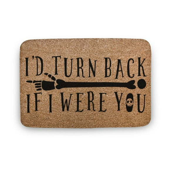 Halloween Doormat - Id Turn Back If I Were You,Funny Doormat - Welcome Doormat - Halloween Decor - Porch Decor - Fall Decor,Welcome Mat,Indoor Doormat,Front Back Door Mat 17”x30”