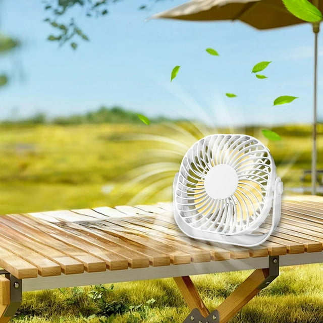 Ventilador de escritorio USB pequeño pero potente, portátil, silencioso, con ajuste de ventilador de escritorio, mini ventilador para una mejor refrigeración en casa, oficina, coche, interior y