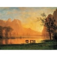 thumbnail image 3 of Bierstadt, Albert 14x12 Black Modern Framed Museum Art Print Titled - Sundown at Yosemite, 3 of 5