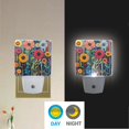 thumbnail image 2 of Yayeee LED Plug in Night Light for The Home with Auto Dusk to Dawn Light Sensors, 2 Pack, Orange Colorful Flowers, 2 of 6