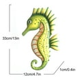 thumbnail image 2 of SDJMa Metal Seahorse Wall Art Decor Hanging Vivid Colorful Hippocampus Nautical Theme Garden Decorations Outdoor Or Indoor 13”x 5”, 2 of 9