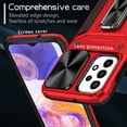 thumbnail image 4 of TECH CIRCLE Case for Samsung Galaxy A23 Phone Cover with Magnetic Kickstand + Metal Ring Holder + Lens Cover, Shockproof Hybrid PC+TPU Covers [360° Rotating Bracket] [Corner Protection] - Red, 4 of 8