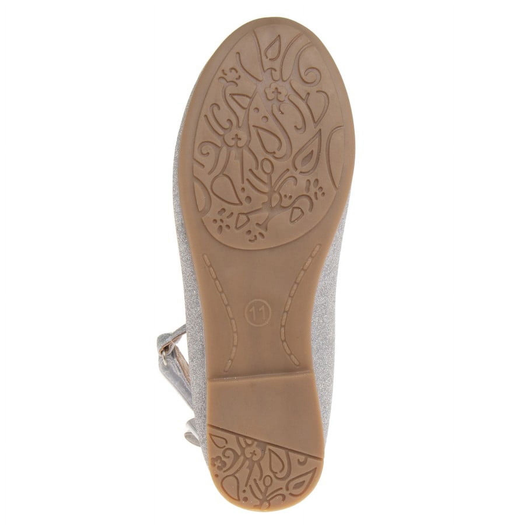 Kensie Girl Little Kids Ballerina Flats, Silver, 3