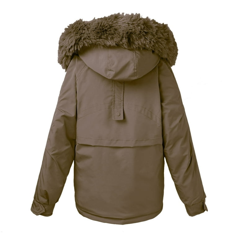 ASEIDFNSA Stylish Winter Coats for Women Maze Jacket Women Winter Coat  Lapel Collar Long Sleeve Jacket Vintage Thicken Coat Jacket Warm Hooded  Thick