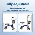 thumbnail image 5 of KneeRover Deluxe KneeCycle - Steerable, Foldable Knee Scooter for Surgery Recovery, Blue, 5 of 7