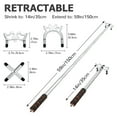 thumbnail image 1 of Retractable Billiard Cue Stick Bridge with 3Pcs Removable Brass Bridge Head Billiard Table Pool Cue Accessories,Silver, 1 of 6