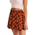 thumbnail image 4 of FEOYA Plaid Uniform Skirts Women Pleated Mini Skirt Ladies Cheer Skirts Casual School Skater Skirt Slimming High Waist A Line Skirt M, 4 of 7