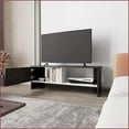 thumbnail image 6 of Entertainment Center, Walnut & White with Open Storage & Door | TV Size Ranges 50-59 Inches | Particle Board, 6 of 6