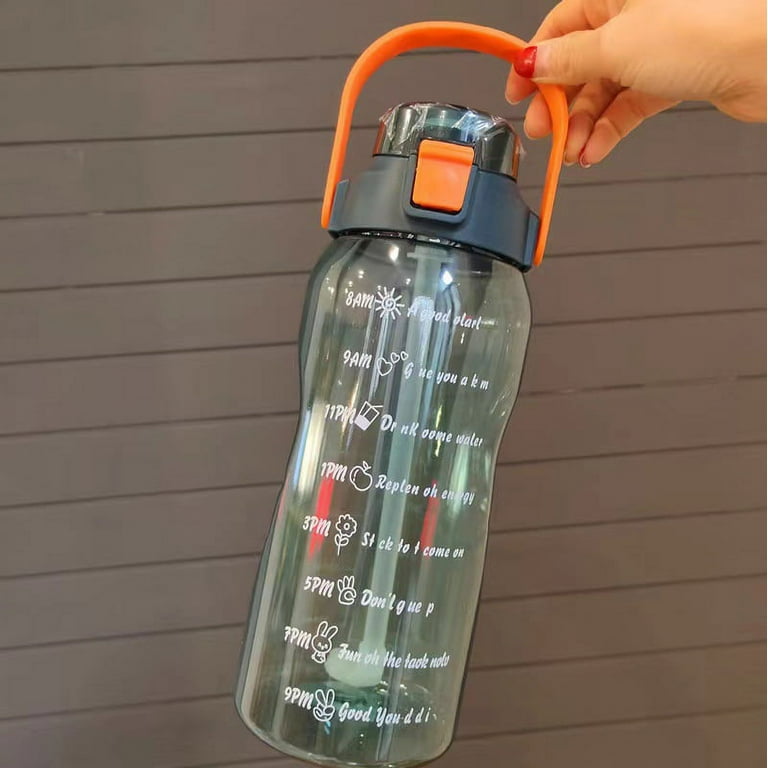 50 Strong Kids Water Bottle with Times to Drink, 24oz BPA-Free Reusable Water  Bottles with Time Marker, Durable Plastic Design Perfect for School, Leakproof Chug Cap & Carry Loop