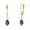 Blue Kanchanaburi Sapphire, variant on 14K Yellow Gold Red African Ruby Earrings for Women | 0.67 Cttw | Gemstone July Birthstone | Pear Shape 6X4MM