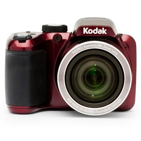 KODAK PIXPRO AZ401 Bridge Digital Camera - 16MP 40X Optical Zoom HD720p video (Red)