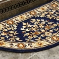 thumbnail image 6 of Minuteman International H-23 Half Round Oriental Fireplace Hearth Rug, Blue, 6 of 6