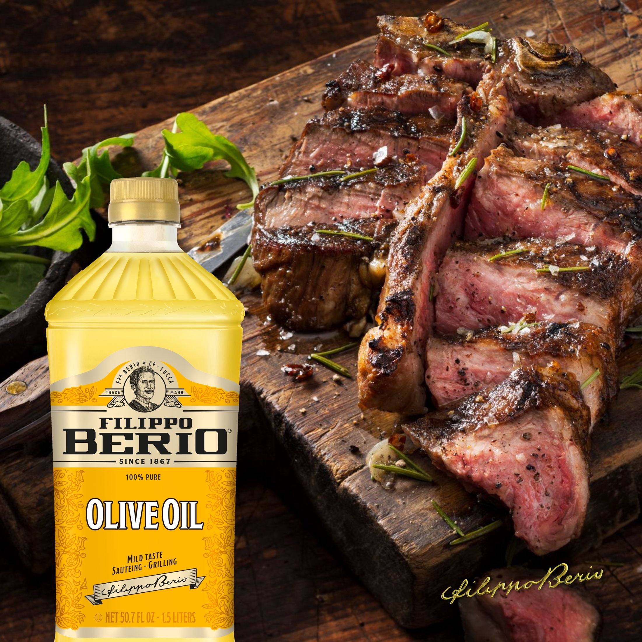 (2 pack) Filippo Berio Olive Oil 50.7 fl oz