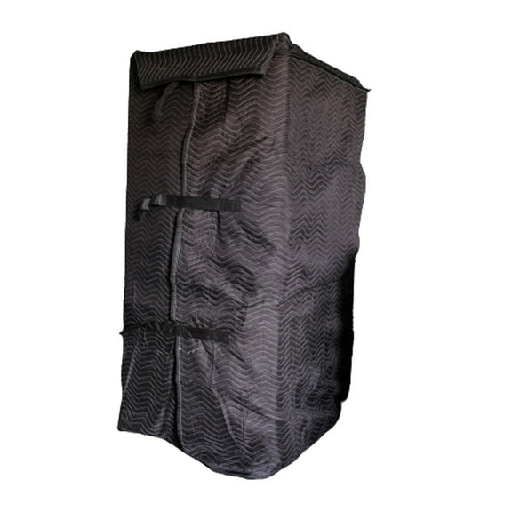 Mytee Products Black Quilted Refrigerator Cover -  Outdoor Fridge cover, Furniture Pad for Moving/Storage - 38" x 70" - Fully Adjustable, Machine Washable