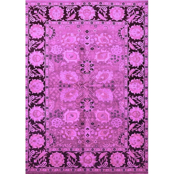 Ahgly Company Indoor Rectangle Oriental Purple Industrial Area Rugs, 3' x 5'
