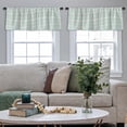thumbnail image 4 of LALILO Kitchen Curtain Valance Ikat Tie Dye With Stripes And Rod Pocket Window Curtain 52"x 18" Set of 2, 4 of 5