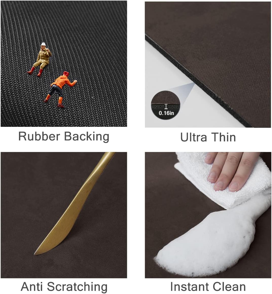 Thin Diatomaceous Earth Bath Mat,Non Slip Quick Dry Bath Mats for Bathroom,Super Absorbent Stone Bath Mat-Washable Shower Mat Bathroom Floor Mat (Brown Oval,15.4"x23.6")