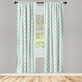 thumbnail image 3 of Ambesonne Abstract Window Curtains, Ornamental Vintage Shapes, Each 28" W x 84" L, Seafoam and Eggshell, 3 of 3