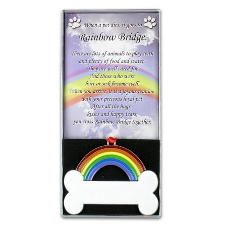 - Rainbow Bridge Dog Bone Pet Remembrance Ornament~personalize the White Dog Bone with an Oil Based Paint Marker (Paint Marker Not Included)