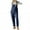 Blue, variant on Jumpsuit for Women Clearance,Womens Cotton Hemp Fashion Solid Color Overalls Casual Jumpsuits Romper