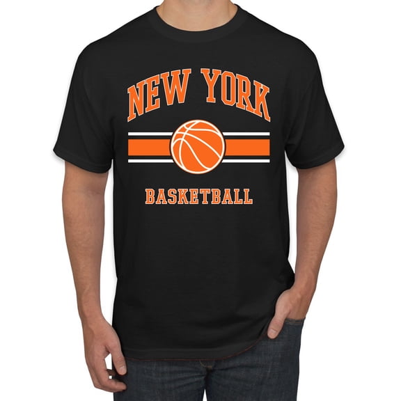 Wild Bobby City of New York NYG Basketball Fantasy Fan Sports Men's T-Shirt, Black, Small