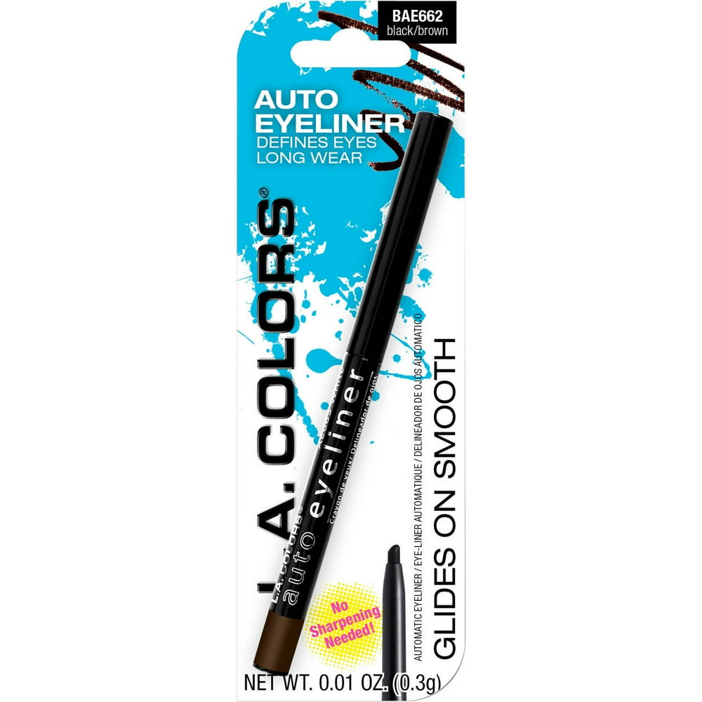 L.A. Colors Auto Eyeliner Pencil, Black/Brown, 0.01 oz