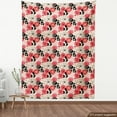 thumbnail image 4 of Ambesonne Floral Fabric by the Yard Upholstery, Circled Abstract, 1 Yard, Pink and Black, 4 of 5