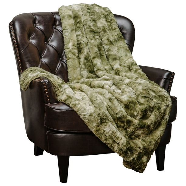 Chanasya Faux Fur Throw Blanket Super Soft Fuzzy Light Weight