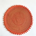 thumbnail image 5 of Aaihamo 4Pcs Round Braided Placemat, Round Heat Resistant Mat with Pompom Tassel, Durable Non-Slip Place Mat for Dining Table Restaurant Decor, 5 of 9
