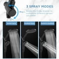 thumbnail image 6 of Dual Handheld Shower  Combo, 2-in-1 Rain Shower Heads System 8 Inch Rainfall Shower  and 10 Modes High  Hand Held Showerhead with Built-in Power Wash, 6 of 7