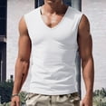 thumbnail image 2 of Outfmvch tank top for men Spring Summer Casual Sleeveless Tank Tee Shirt womens tops White, 2 of 5