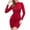 Wine Red, variant on YUEVORA Dress for Women, Puff Sleeve Long Sleeve Bodycon Midi Dress, Slim Fit Vintage Style, Stretchy Casual Outfit for Office and Date Night