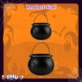 thumbnail image 4 of PMU 6pc-(8,6) Halloween Cauldron Pot Kettle, Black Plastic Witch Cauldron bowl, candy bucket, Indoor & Outdoor Decorations, 4 of 8