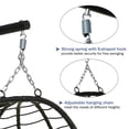 thumbnail image 6 of uhomepro Resin Wicker Hanging Egg Chair with Cushion and Stand, UV Resistant Outdoor Patio Hanging Egg Chair with Steel Frame, Heavy Duty Swing Chair Backyard Relax with Headrest Pillow, Dark Blue, 6 of 13