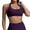 Dark Purple, variant on Women's Workout Bras Medium Low Support - Seamless Open Back Padded Yoga Crop Top for Gym Training, XS-XL