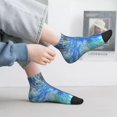 thumbnail image 2 of Fuzoiu Peacock Print Adult Socks, Crew Moisture-wicking Socks, Unisex Cushion Crew Socks,Casual Sports Ankle Socks, 2 of 7