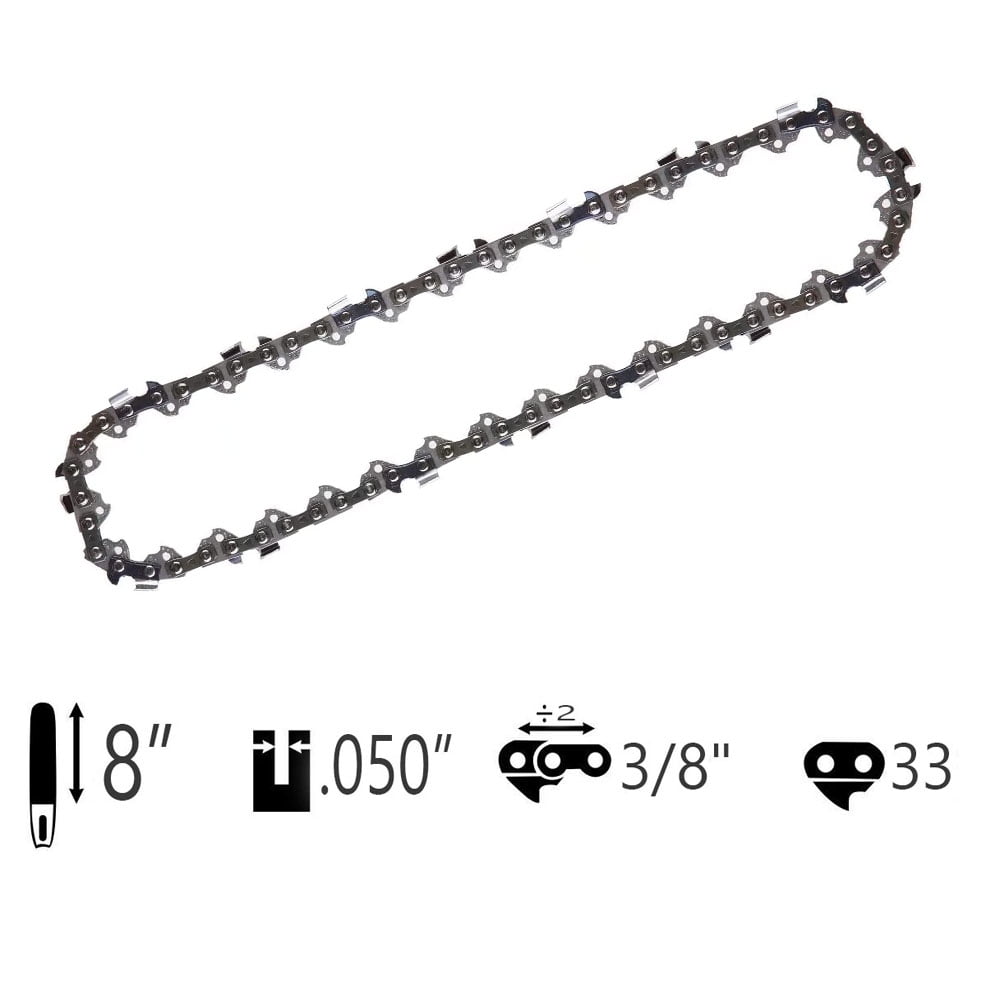 8" Chainsaw Chain Replacement for Sun Joe SWJ802E Pole Saw (8", 3/8