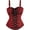 Red, variant on Steampunk Corset Tops for Women Bustier with Straps Pirate Costume Gothic Ladies Basques Wine Red XL