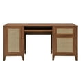 thumbnail image 5 of Computer Work Desk, Walnut, Wood, Home Office Business, Modern Contemporary HB34440, 5 of 9