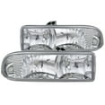 thumbnail image 3 of Spec-D Tuning Chrome Headlights + Chrome LED Bumper Lights Compatible with 1998-2004 Chevy S10, Blazer, Left + Right Pair Headlamps Assembly, 3 of 7