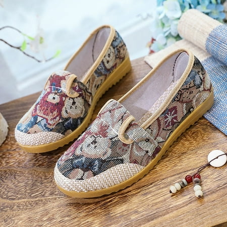 

WQJNWEQ Women s Flats Shoes Leisure Fashion Ventilate Casual Round Head Comfy Casual Shoes Comfort