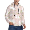 thumbnail image 2 of Pofeuu Rabbit Print Mens Casual Hooded Collar Drawstring Hoodies Pullover Sweatshirts Casual Long Sleeve Shirts-3X-Large, 2 of 7