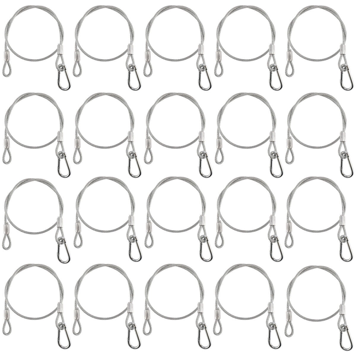 Stage Light Safety Cables, 25.5" Stainless Steel Safety Security Cable