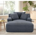 thumbnail image 6 of Soft Corduroy Oversized Chaise Lounge from Cloudline - Modern Couch with Full Foam Cushioning & No Assembly - Grey for Living Room & Bedroom Use, 6 of 9