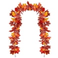 thumbnail image 2 of Fall Leaves Garland, 70.9In Realistic Artificial Maple Leaf Vine, Versatile Fall Decor for Fireplace Porch Wedding Thanksgiving Home Display Artificial Flowers for Outdoors, 2 of 4