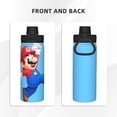 thumbnail image 3 of Super Mario Run Unisex Sports Insulated Water Bottles Kettle Stainless Steel Portable Cup 18OZ For School Travel Gym Running, 3 of 8