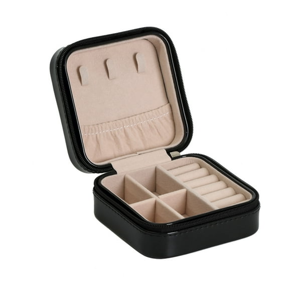 Small Portable Travel Jewelry Box Organizer Storage Case for Rings Earrings Necklaces