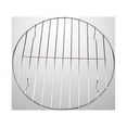 thumbnail image 3 of 2 Pcs Grille en Acier Inoxydable pour Viande Grille Ronde Portable pour Rôtir les Légumes Pizza - 28cm (Sans Plateau de Cuisson Noir), 3 of 8